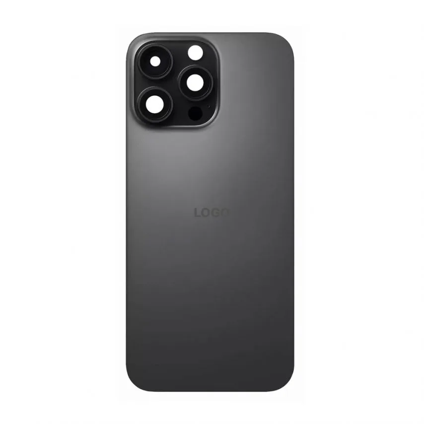 Задня кришка Apple iPhone 16 Pro Max чорна з рамкою і склом камери Original Quality