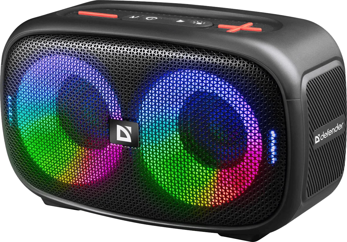 Портативна акустика Defender пластик 9,6х11,7х20,5 см чорна 20 Вт Bluetooth 5.3