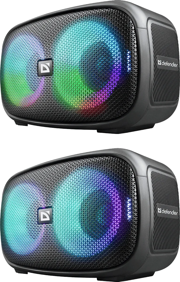 Портативна акустика Defender пластик 9,6х11,7х20,5 см чорна 20 Вт Bluetooth 5.3