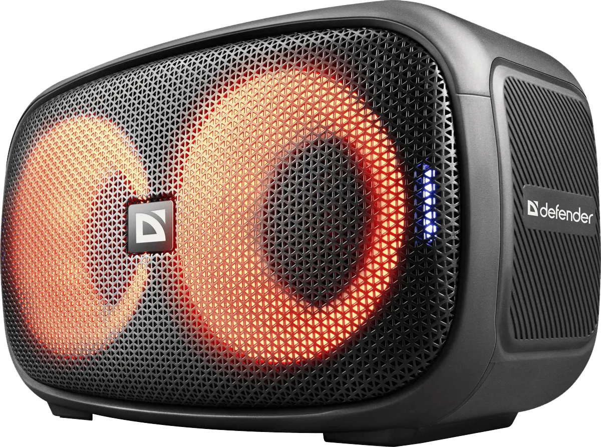 Портативна акустика Defender пластик 9,6х11,7х20,5 см чорна 20 Вт Bluetooth 5.3