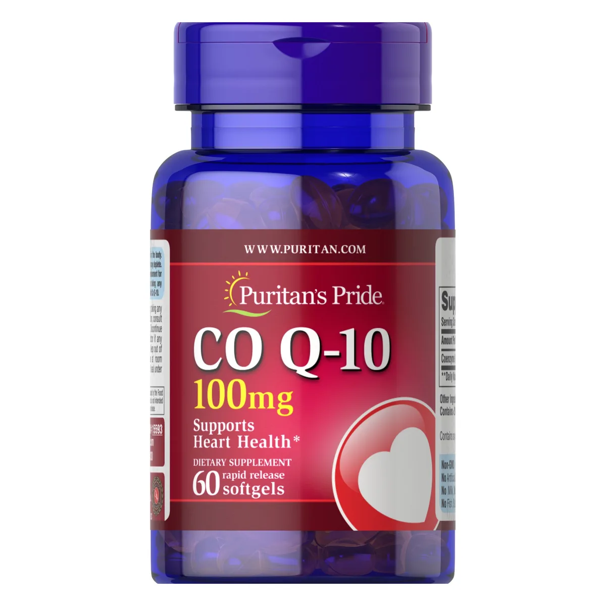 Q-SORB Co Q-10 100 мг 60 мягких капсул Puritans Pride