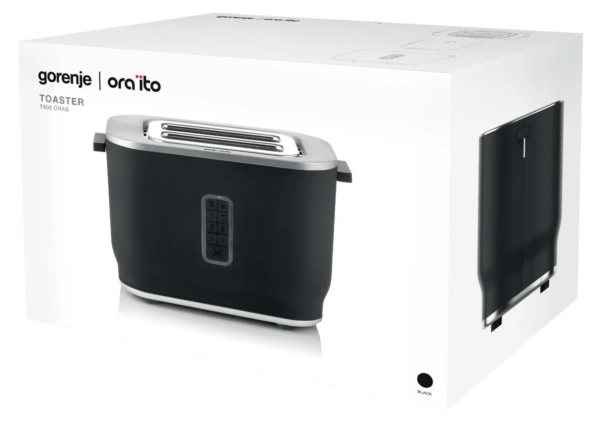 Тостер Gorenje 800 Вт 2 тости пластик чорний 30х20х17 см