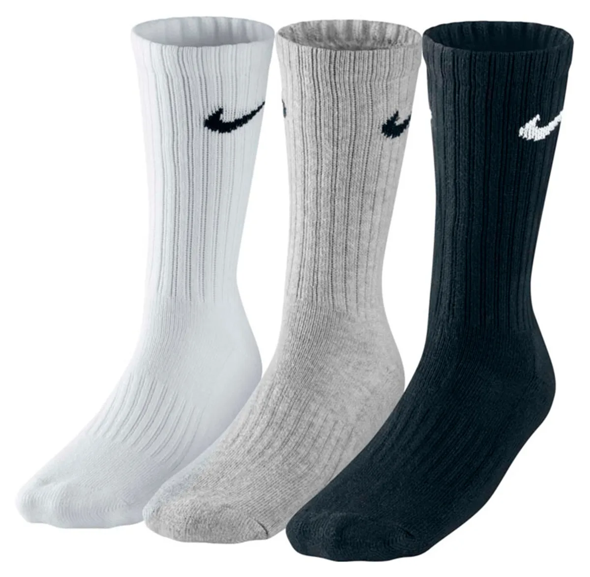 Шкарпетки Nike бавовна 42-46 чорний білий сірий 3 пари