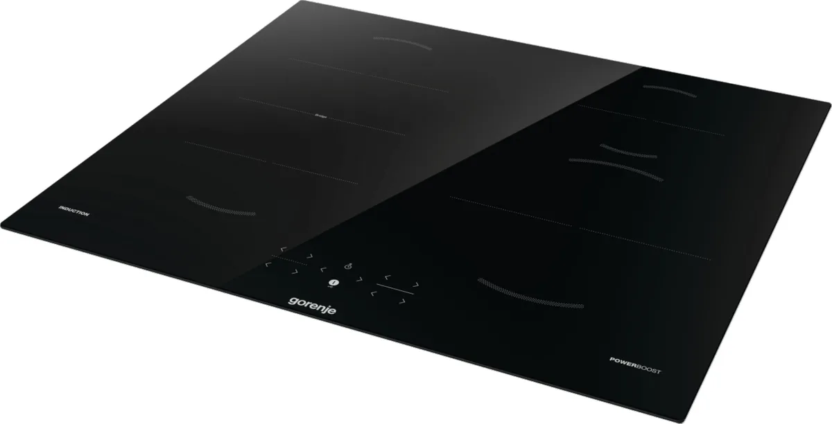 Варильна поверхня Gorenje індукційна 60см чорна TouchControl для кухні з функцією PowerBoost