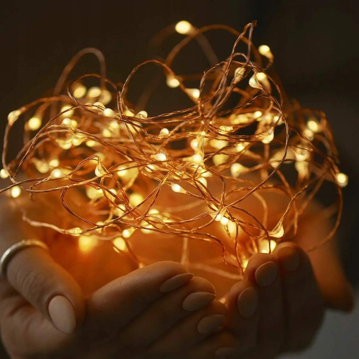 Солнечная гирлянда SuperLED пластиковая 10 м белая 100 LED 8 режимов