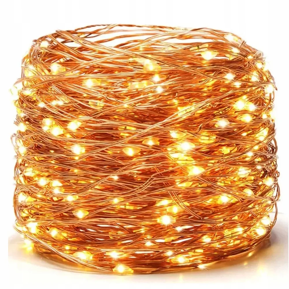 Солнечная гирлянда SuperLED пластиковая 10 м белая 100 LED 8 режимов