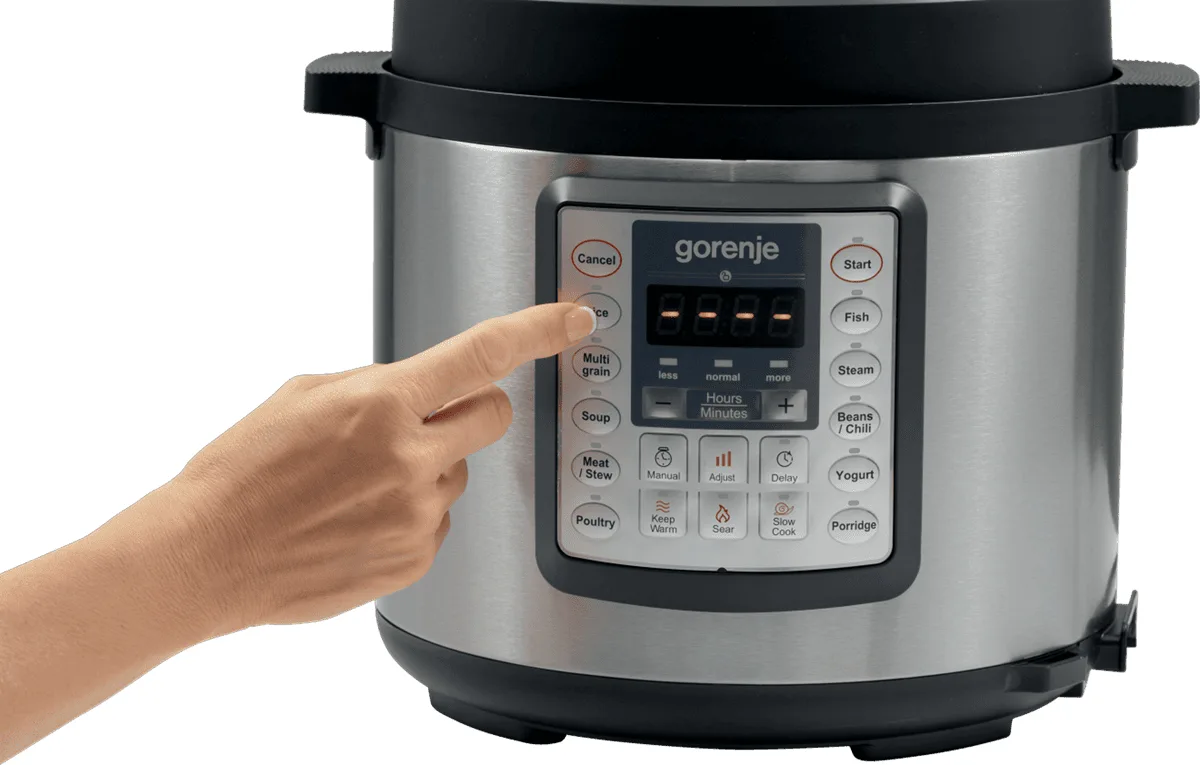 Мультиварка Gorenje 6 л Нержавіюча сталь Чорна 15 програм