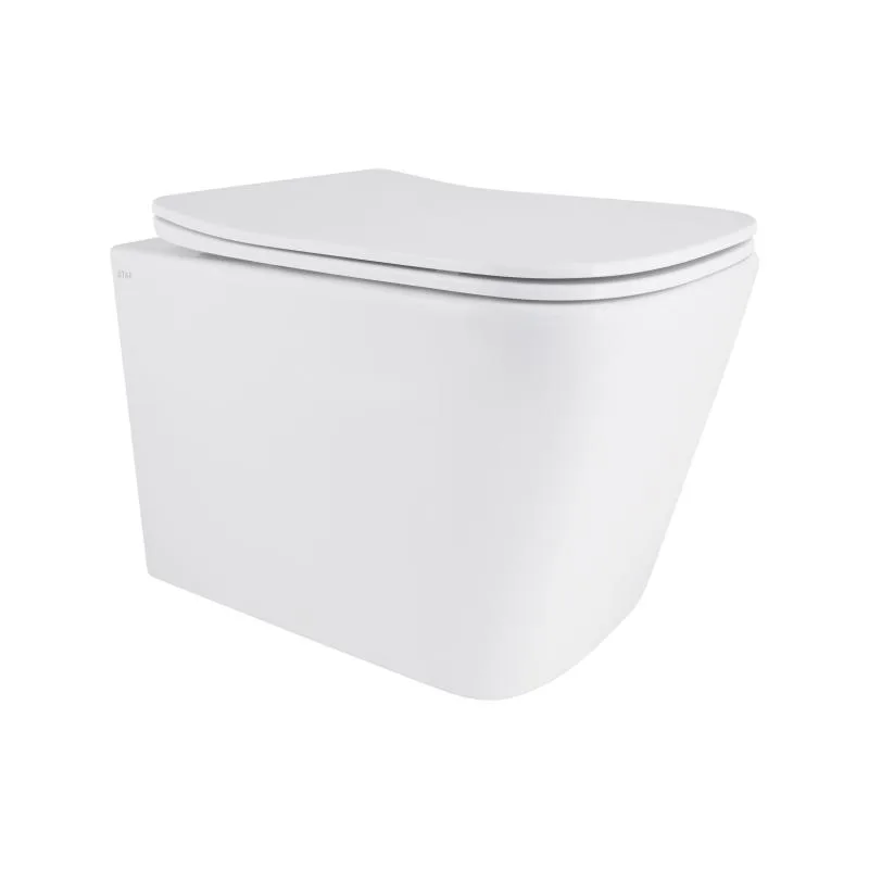 Підвісний унітаз Qtap Tern Soft-close без обідка керамічний 490x365x325 мм білий