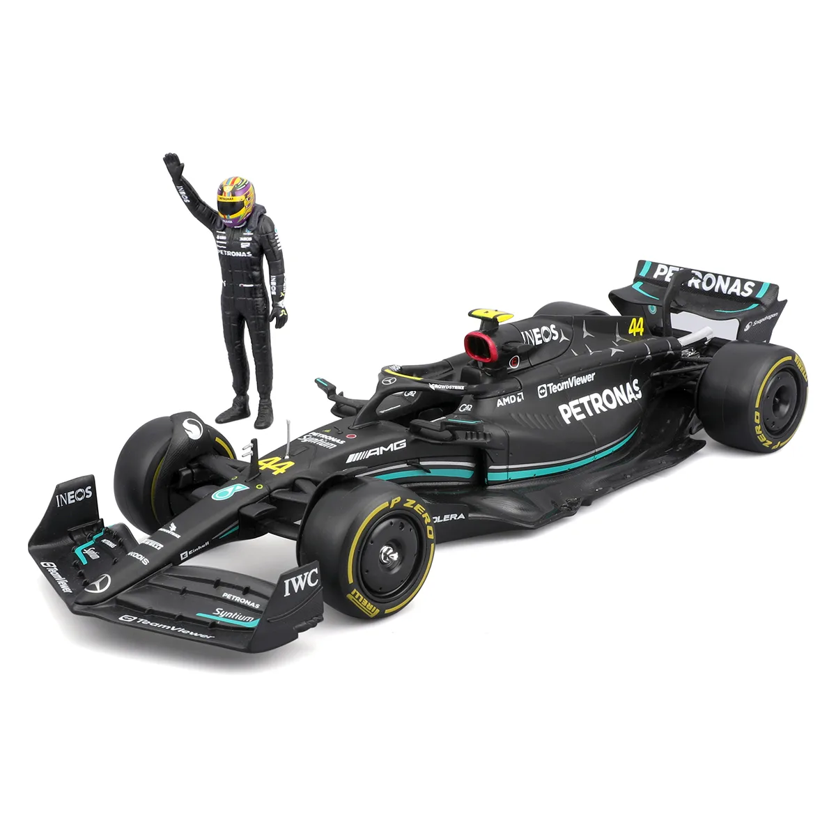 Автомодель с фигуркой Bburago металл 1:24 черный
