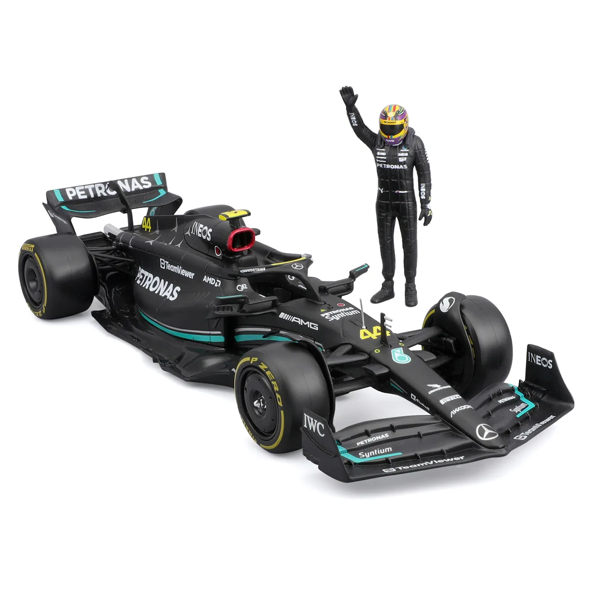 Автомодель с фигуркой Bburago металл 1:24 черный