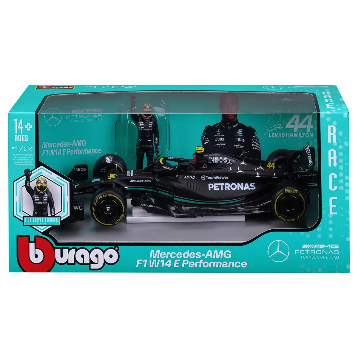 Автомодель с фигуркой Bburago металл 1:24 черный