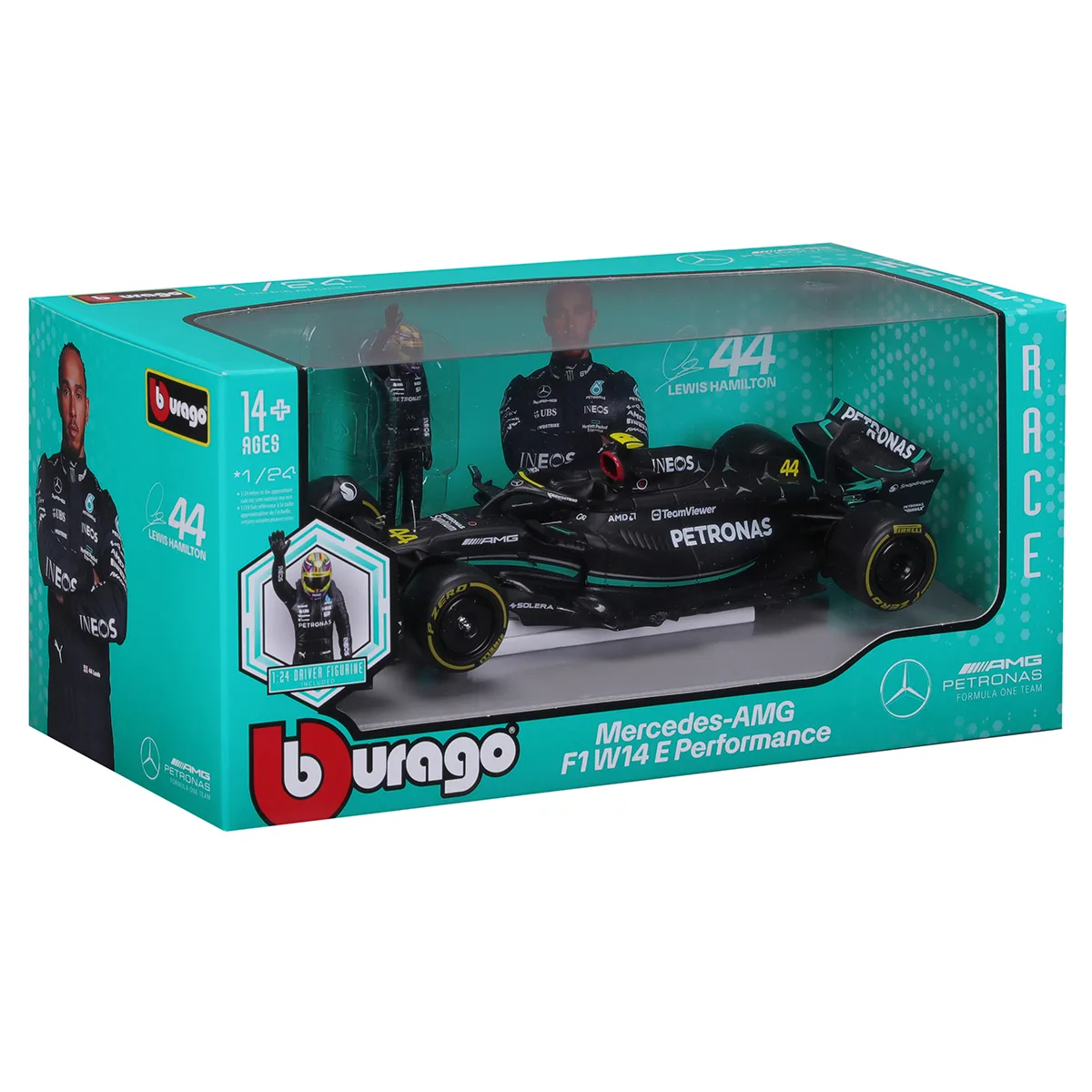 Автомодель с фигуркой Bburago металл 1:24 черный