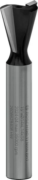 Фреза пазова Bosch Professional 14 мм для шипових з'єднань твердосплавна фреза з двома ріжучими кромками
