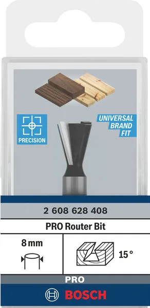 Фреза пазова Bosch Professional 14 мм для шипових з'єднань твердосплавна фреза з двома ріжучими кромками