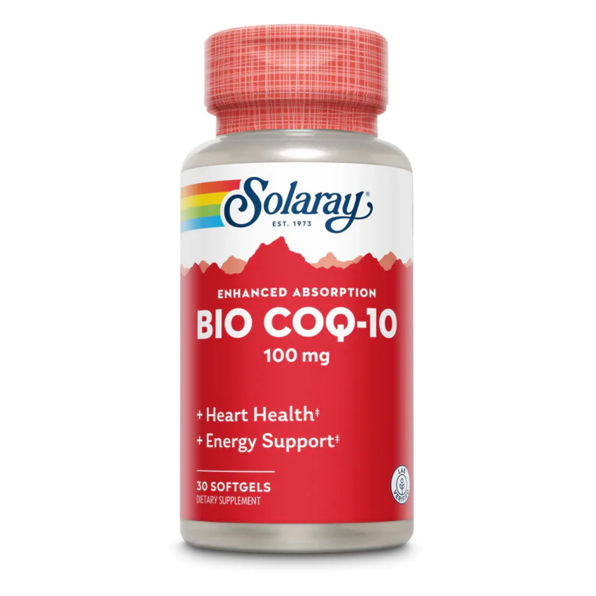 Solaray Bio CoQ10 100 мг 30 мягких капсул для поддержки энергии и сердечно-сосудистого здоровья