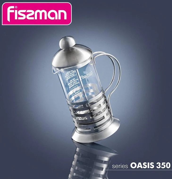 Френч-пресс Fissman нержавеющая сталь 350 мл прозрачное стекло