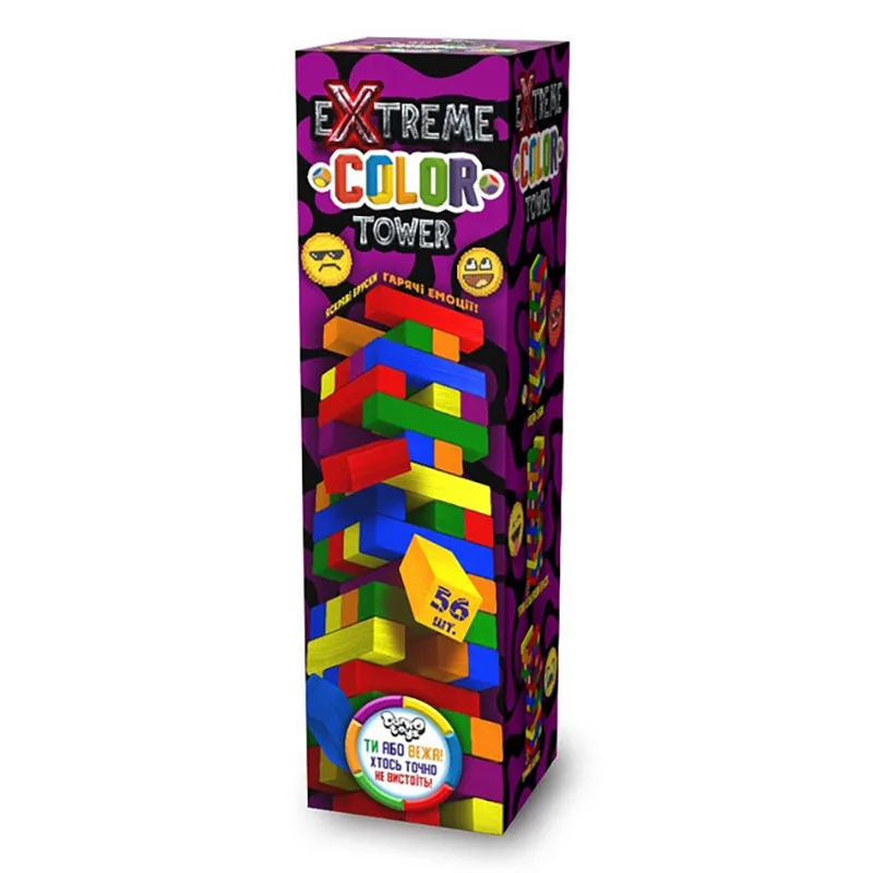 Настільна гра Danko Toys дерев'яна 56 брусків кольорова