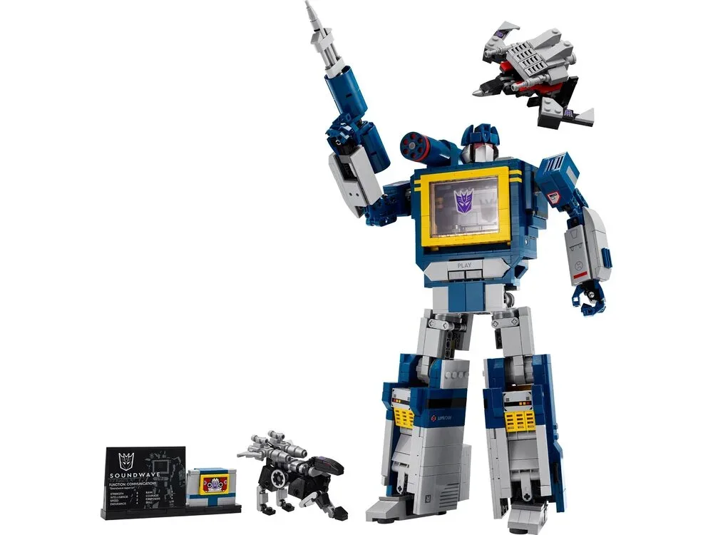Конструктор LEGO Icons 18+ різнокольоровий робот Transformers Саундвейв