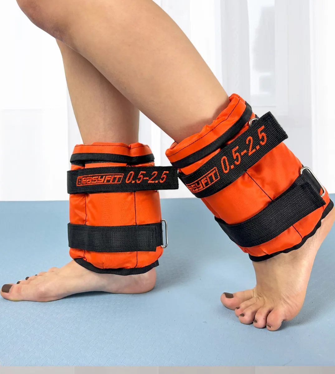 Утяжелики EasyFit оксфорд 0,5-2,5 кг чорнo-оранжеві