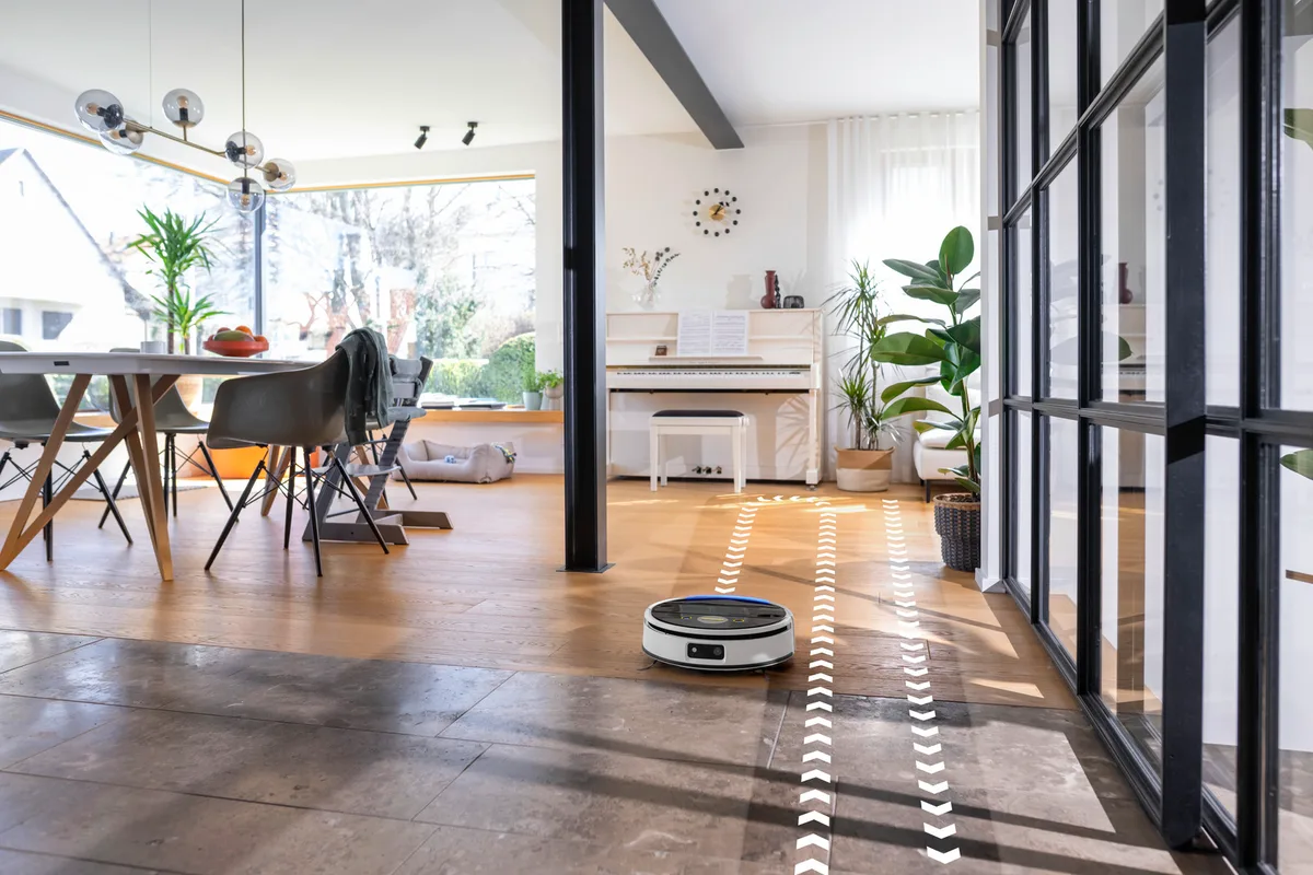 Робот-пилосос Karcher білий 10,5 см вологе та сухе прибирання акумуляторний