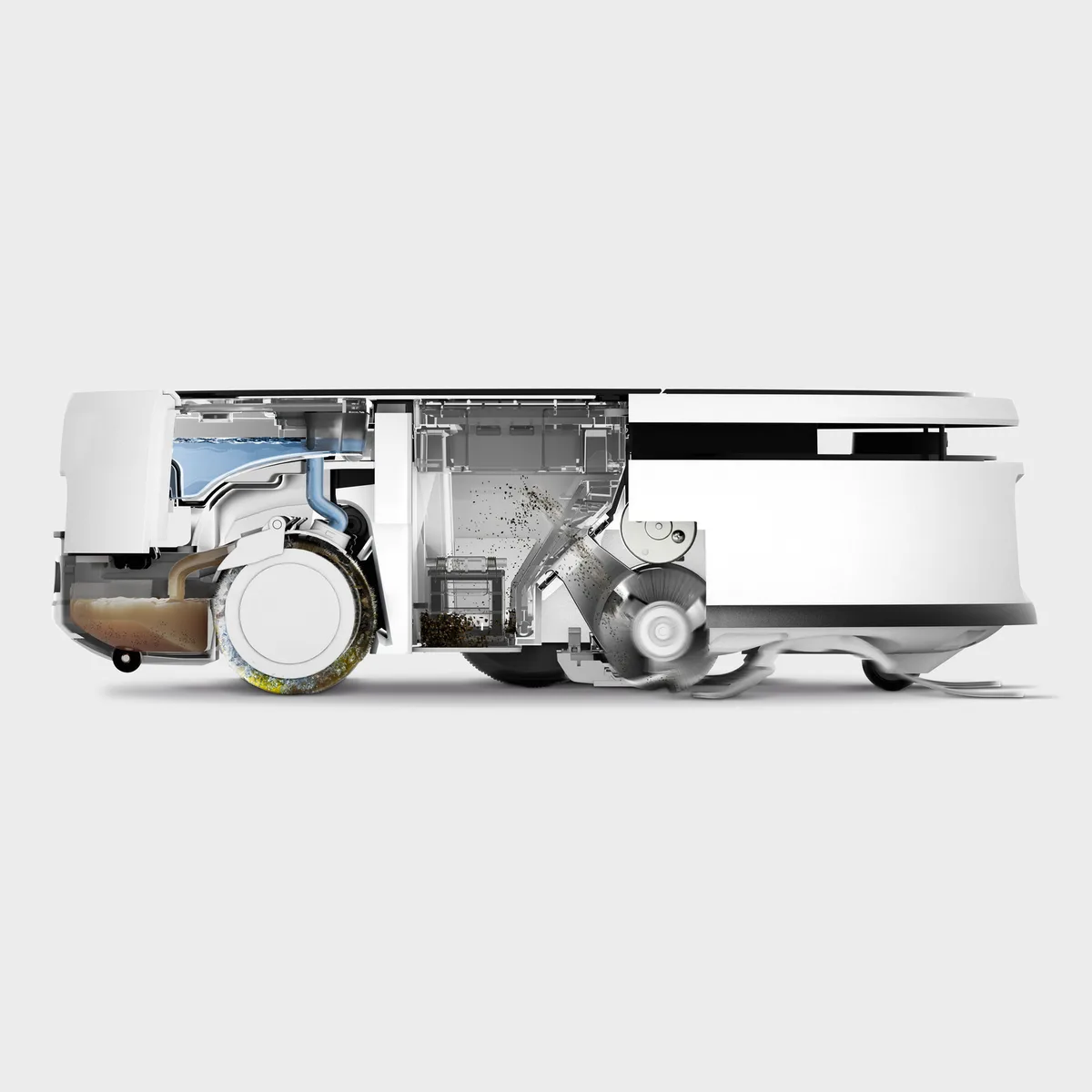 Робот-пилосос Karcher білий 10,5 см вологе та сухе прибирання акумуляторний