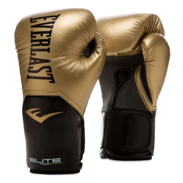 Боксерські рукавиці Everlast поліуретан 10 унцій золоті