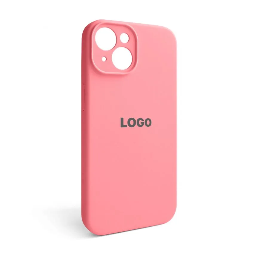 Чохол Silicone Case для Apple iPhone 14 силіконовий  рожевий закрита камера