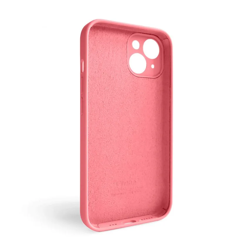 Чохол Silicone Case для Apple iPhone 14 силіконовий  рожевий закрита камера