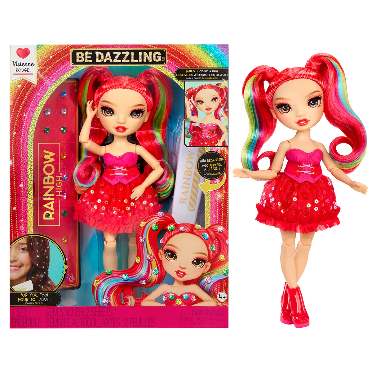 Лялька Rainbow High Be Dazzling комбіновані матеріали 27 см червона