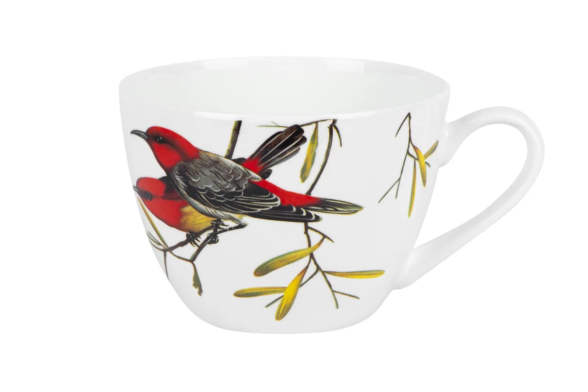 Чашка з блюдцем Limited Edition Bird порцеляна 550 мл біла