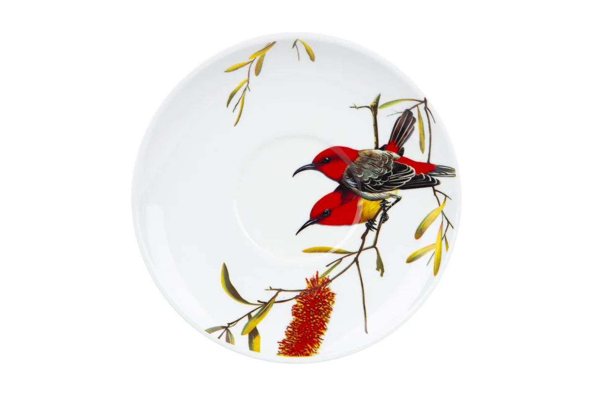 Чашка з блюдцем Limited Edition Bird порцеляна 550 мл біла