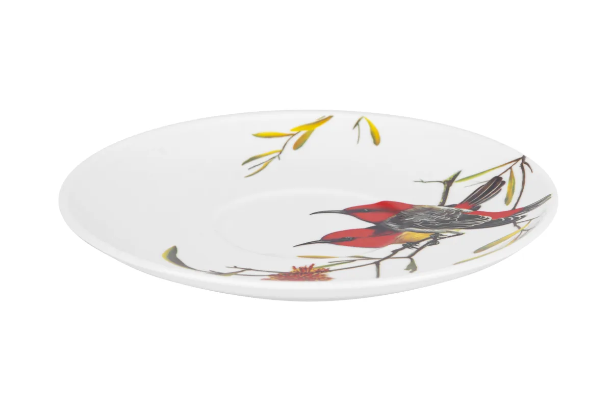 Чашка з блюдцем Limited Edition Bird порцеляна 550 мл біла