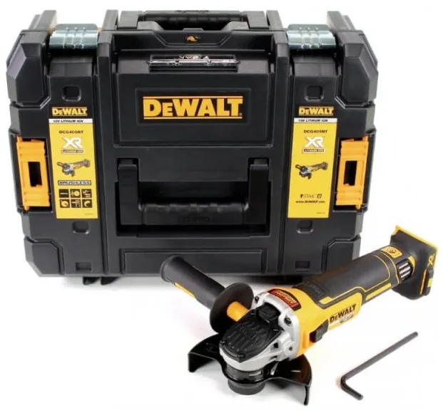 Акумуляторна кутова шліфмашина DeWalt XR Li-ion 18B 125 мм 9000 об/хв у кейсі 1.74 кг без батареї та зарядного пристрою.