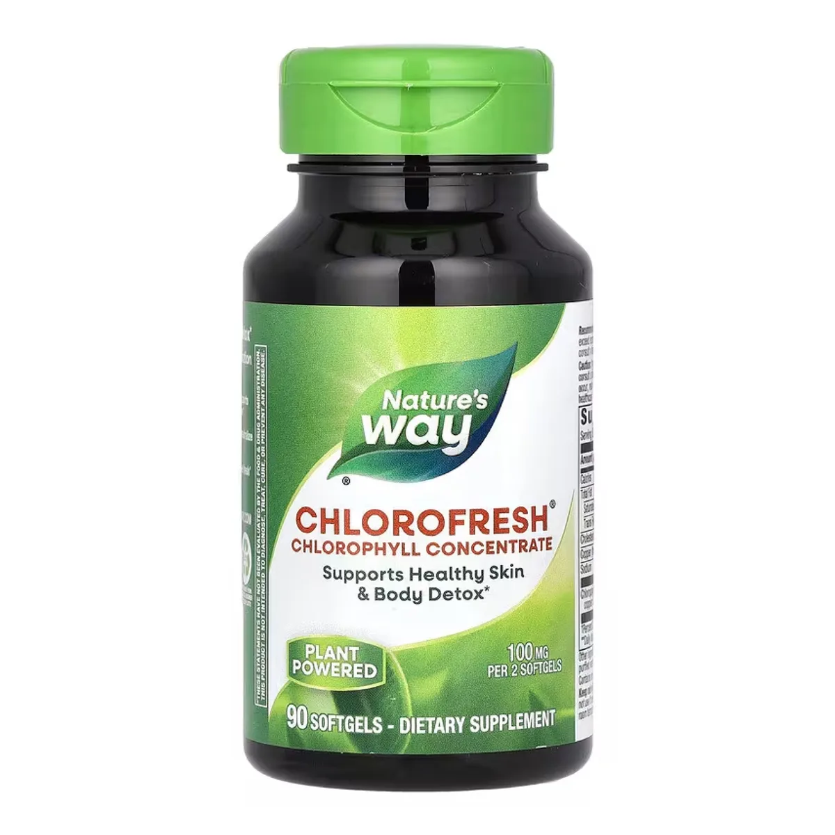 Хлорофилл жидкий комплекс Nature's Way 90 капсул соевое масло зеленый