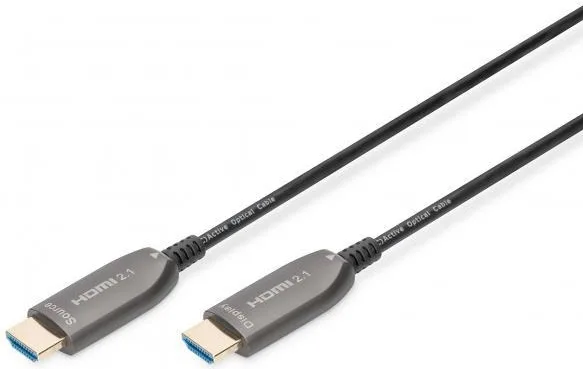 Кабель DIGITUS HDMI AOC гібридний 20 м чорний UHD 8K