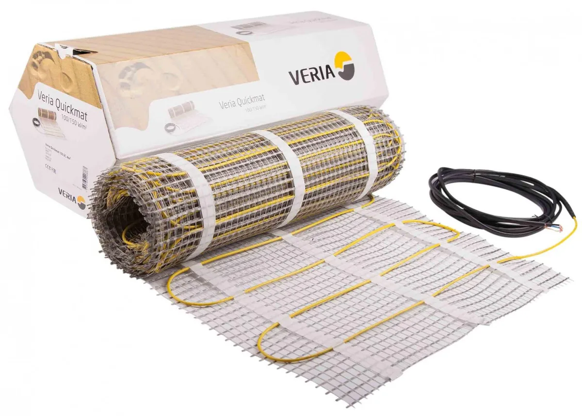 Мат нагрівальний Veria Quickmat 150 двожильний для систем опалення 2м кв, 0.5х4м 300Вт 230В