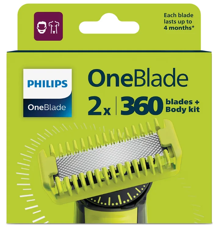 Змінне лезо Philips OneBlade 2 шт для QP14xx QP25xx QP26xx QP27xx QP28xx QP65xx QP66xx