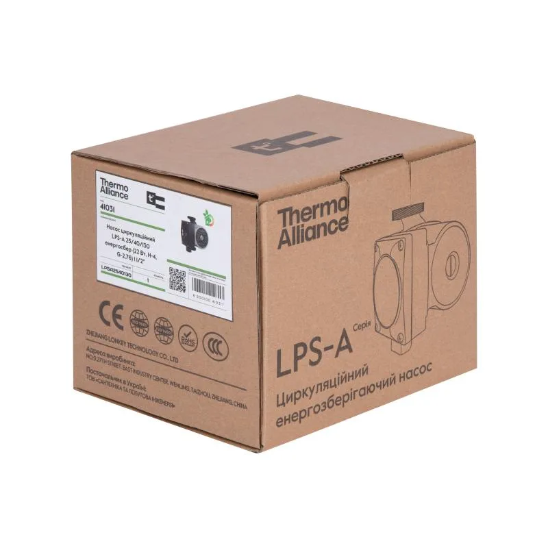 Циркуляційний насос Thermo Alliance LPSA 25/40 енергозберігаючий 22 Вт 140х150х160 мм