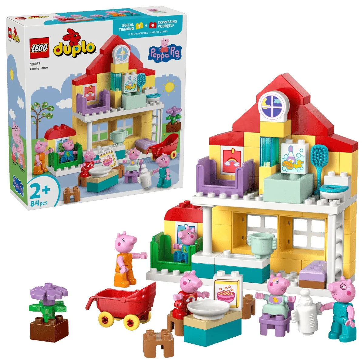Конструктор LEGO DUPLO 10467 Peppa Pig будинок різнокольоровий