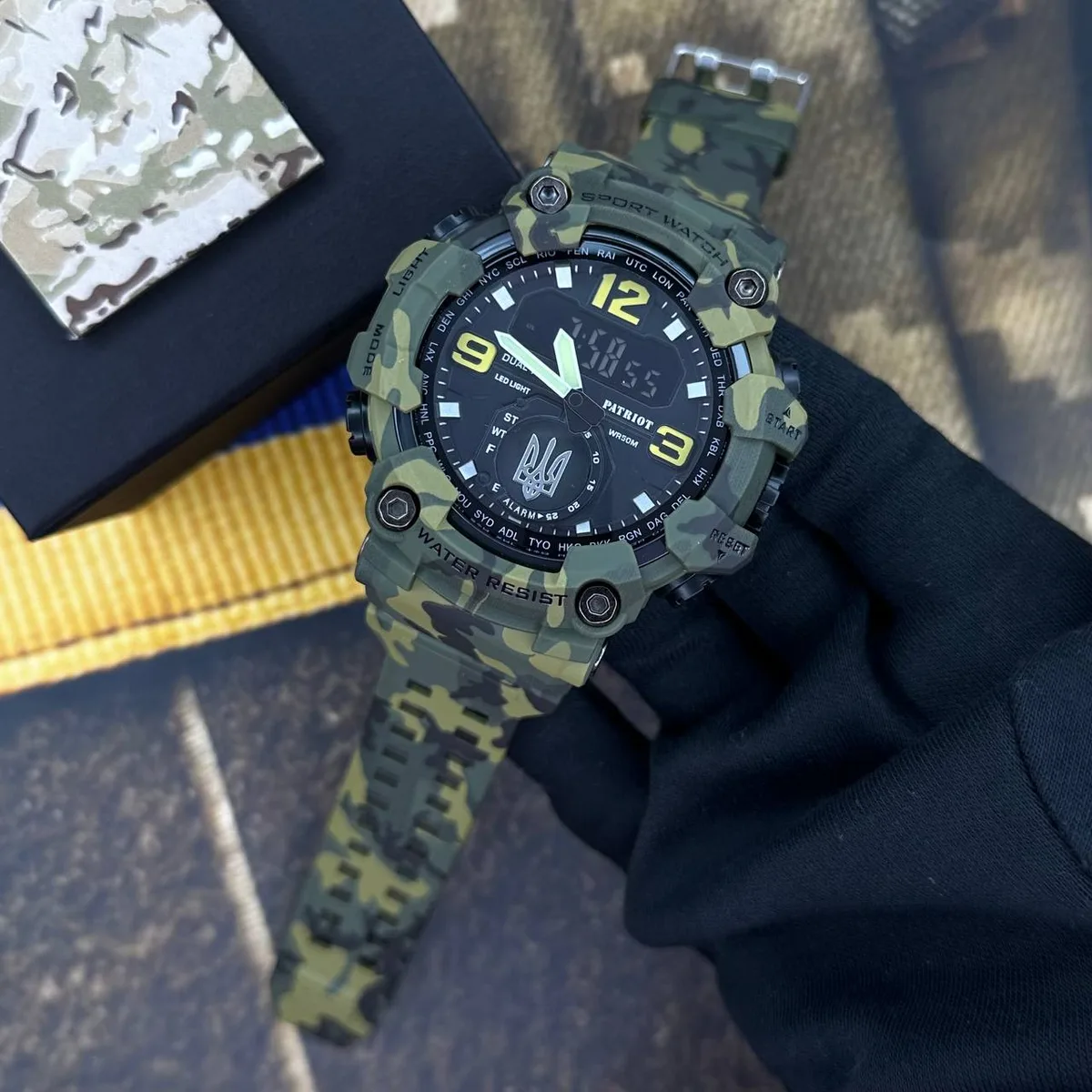 Годинники Patriot полімер 50 м камуфляж зелені