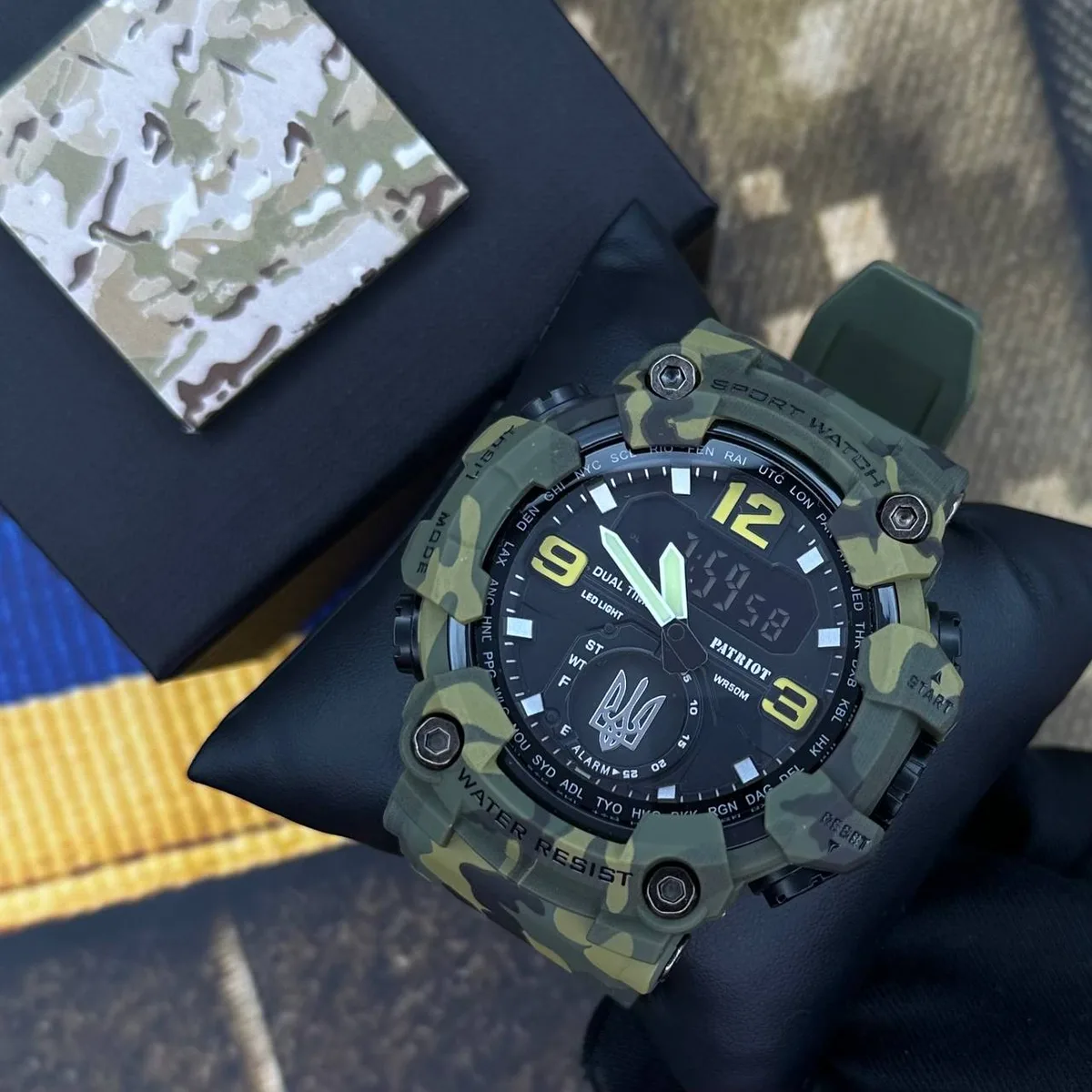 Годинники Patriot полімер 50 м камуфляж зелені