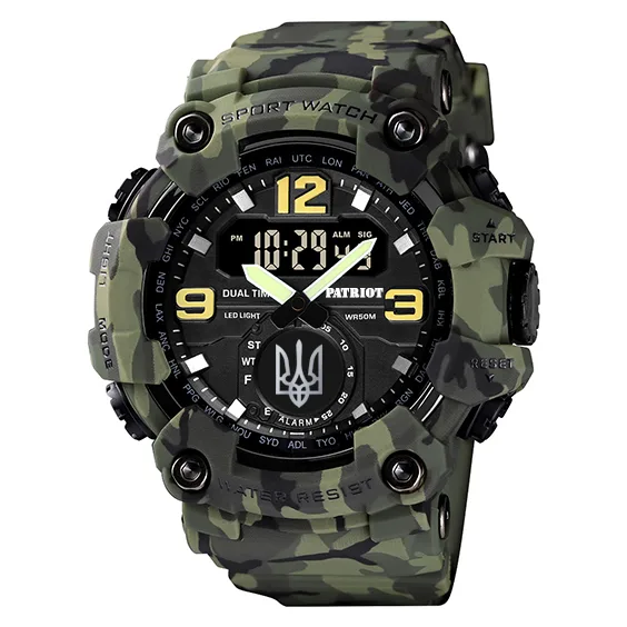 Годинники Patriot полімер 50 м камуфляж зелені