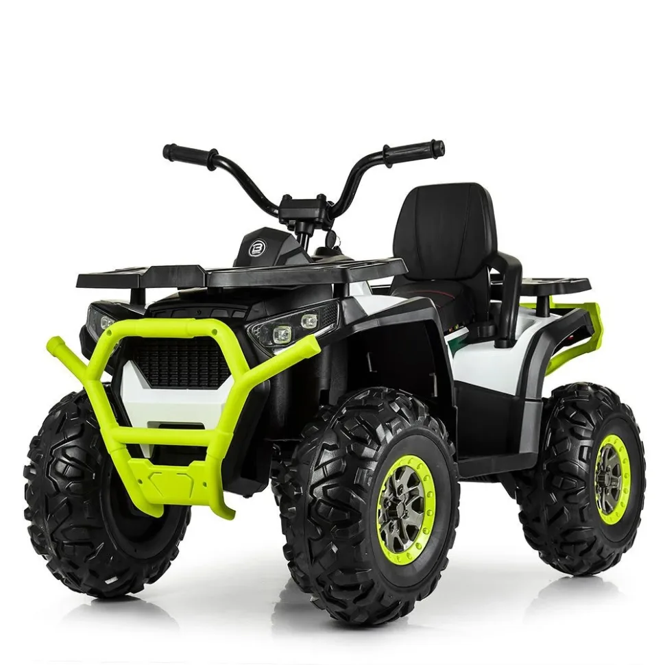 Дитячий електромобіль Bambi Racer Квадроцикл шкіра 117х71х76 см коричневий