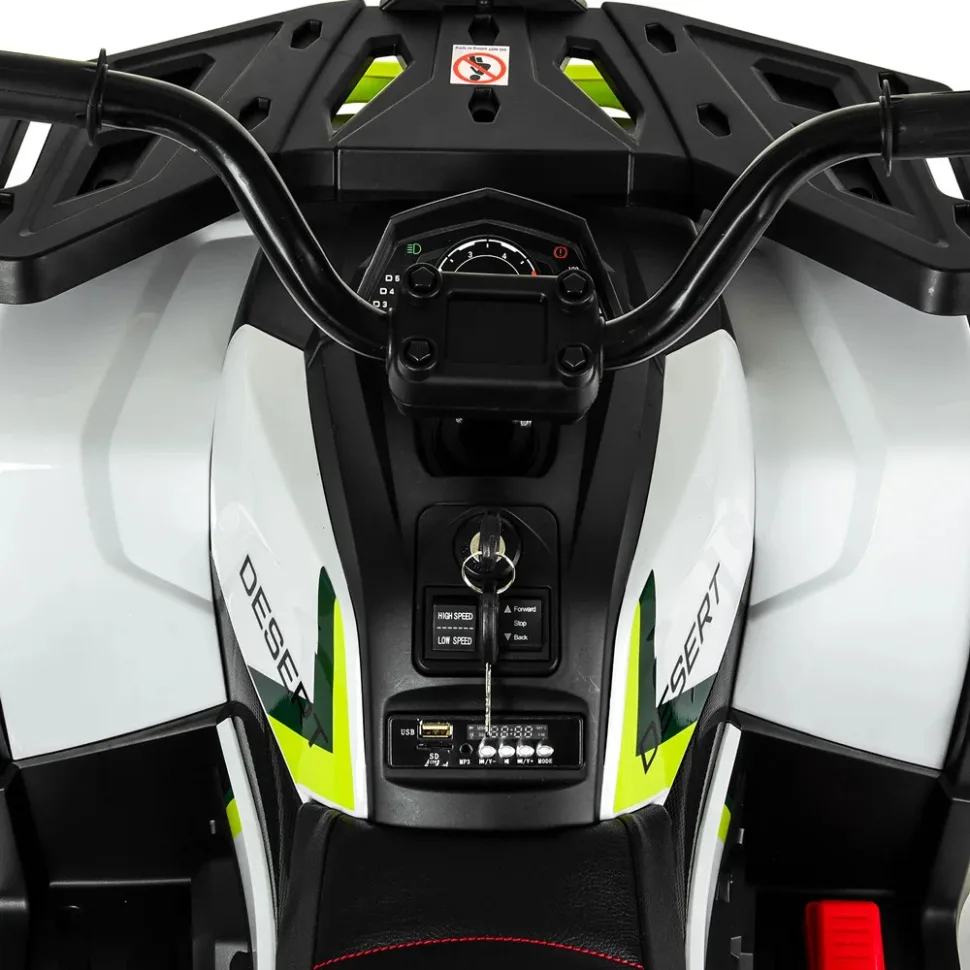 Детский электромобиль Bambi Racer Квадроцикл кожа 117х71х76 см коричневый