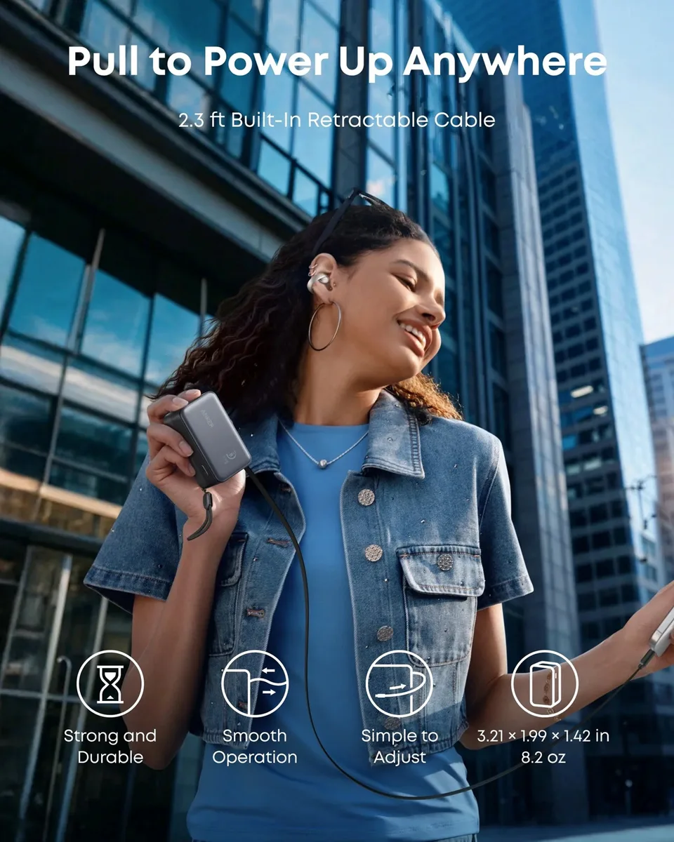 Портативний зарядний пристрій Anker 10000 мАг 45Вт USB-C Чорний