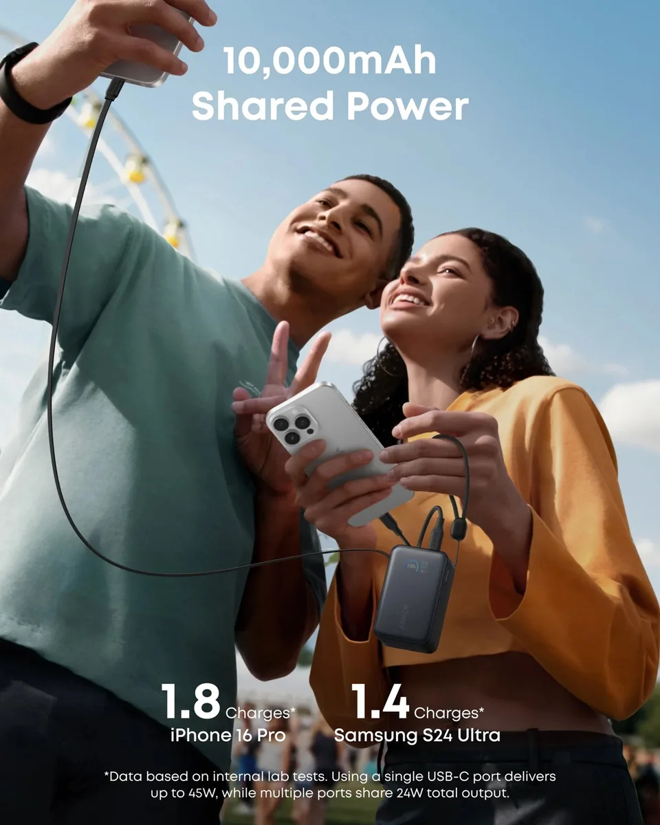 Портативний зарядний пристрій Anker 10000 мАг 45Вт USB-C Чорний