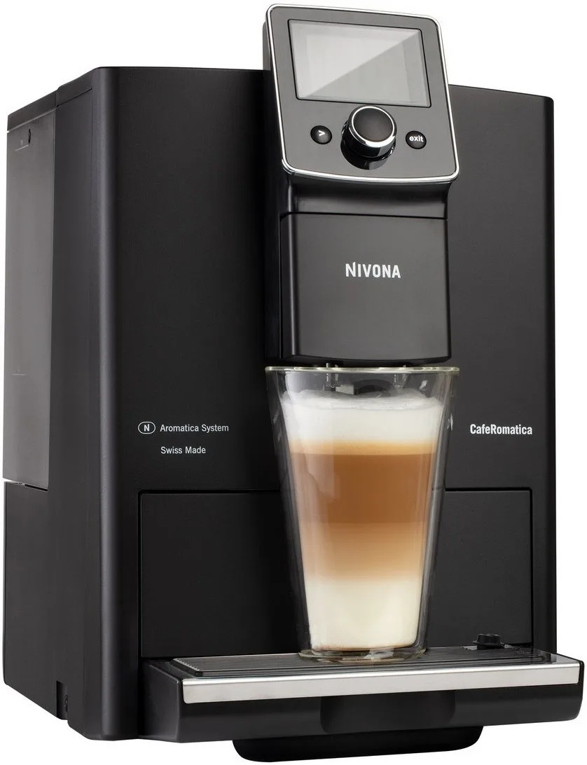 Кофемашина NIVONA CafeRomatica 18л, для зернового и молотого кофе, автоматический капучинатор, 9 авторских рецептов - черный