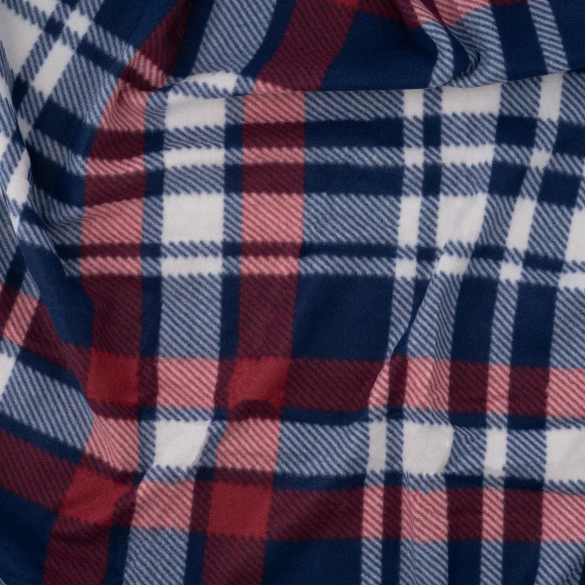 Плед ARDESTO Fleece 130x160см синьо-бордовий текстиль для дому та пікніка плед у клітинку