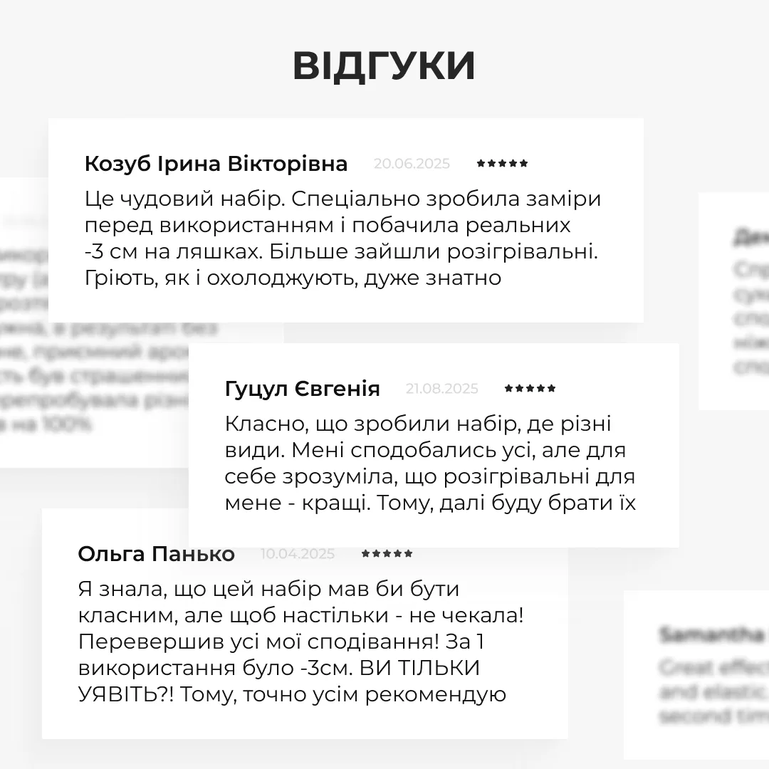 Антицелюлітний набір П'ять видів обгортань Hillary Five-Way Cellulite Defeat