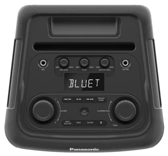 Мінісистема Panasonic 1000 Вт чорна Bluetooth USB AUX 280х650х315 мм